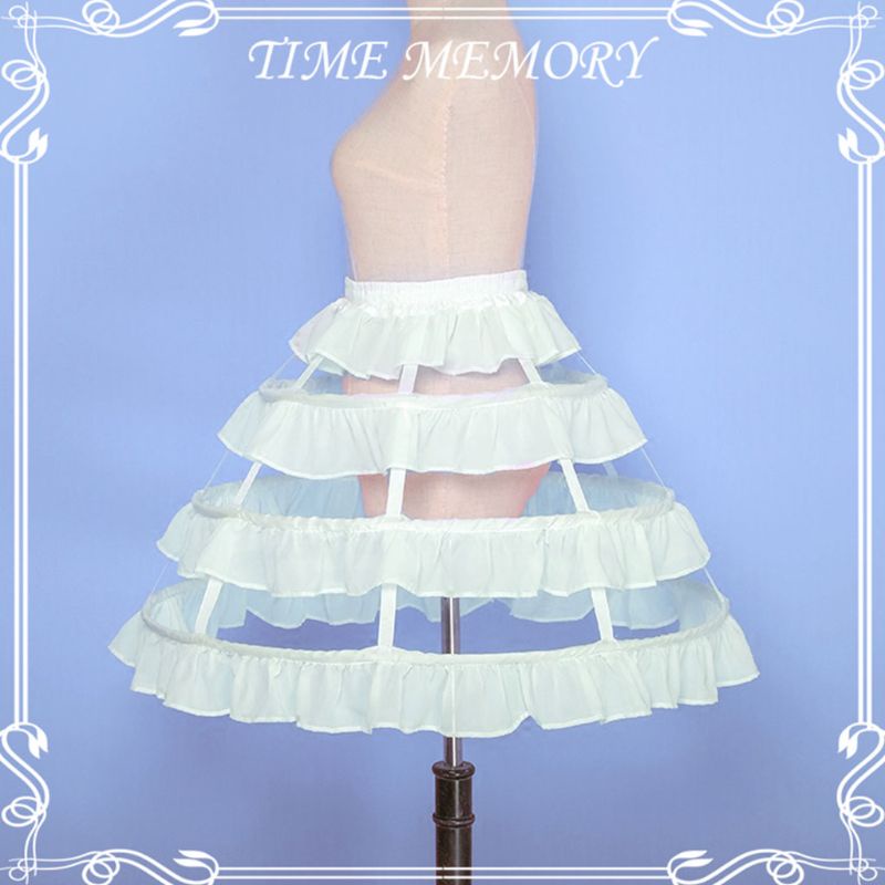 Đầm Hóa Trang Lolita Xương Cá Phối Ren Hoa Sen Và Lồng Chim Dễ Thương Cho Nữ