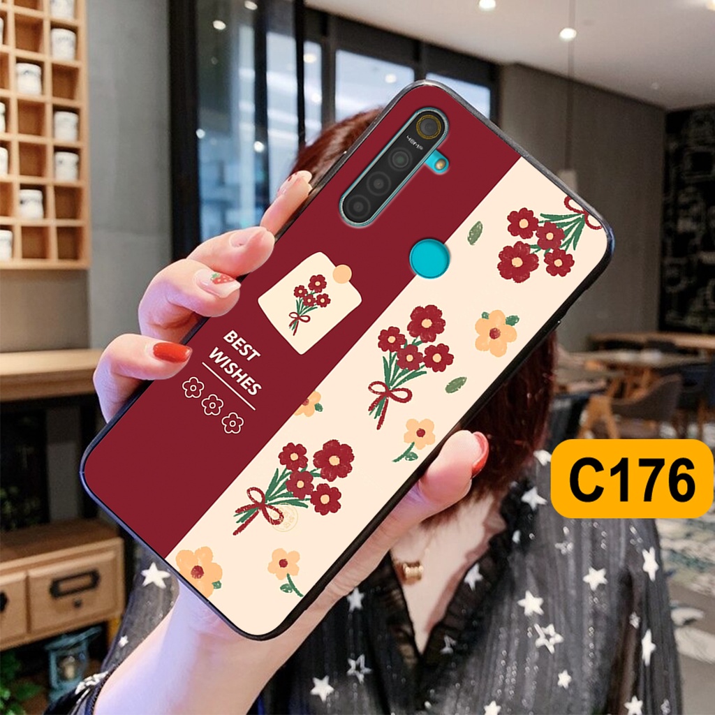 Ốp Realme 5 / 5 Pro / C3 in hình hoa cỏ nhẹ nhàng,họa tiết caro xinh xắn.ốp lưng chống sốc