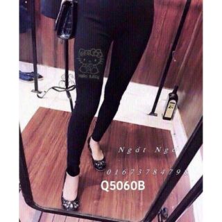 Xả hàng quần legging thêu hello kitty