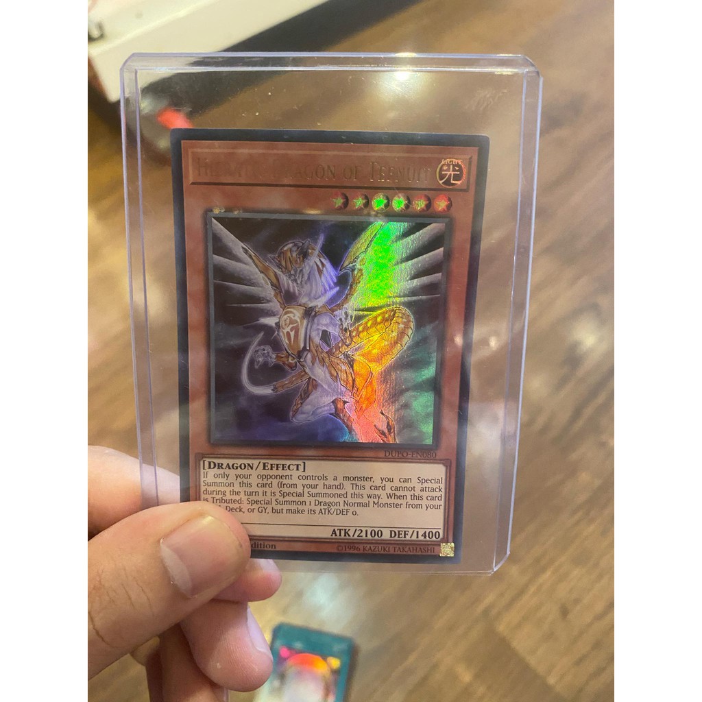 Lá bài thẻ bài Yugioh Hieratic Dragon of Tefnuit – Ultra Rare - Tặng bọc bài nhựa bảo quản