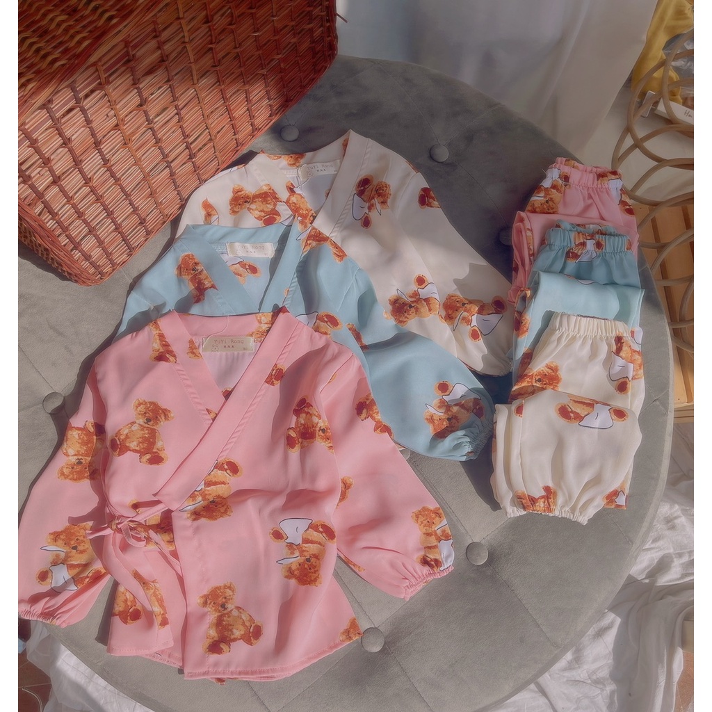 Bộ Pijama Lụa Mango Yakuta Dành Cho Bé Gái - BPN16 - Babi mama