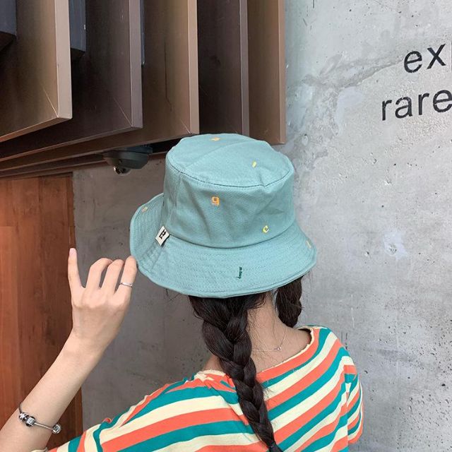 Mũ vải vintage thêu chữ đáng yêu