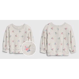 Áo nỉ bé gái baby gap - hoa nhí