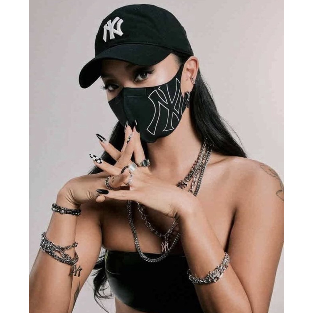 [  HÀNG TẶNG KÈM  ] Khẩu Trang kháng khuẩn NY M.L.B Mega Logo Mask NEW YORK YANKEE | ĐỦ MÀU| FULL TEM TAG CODE| CÓ SẴN