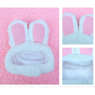 Nón bờm tai thỏ cute cho chó mèo