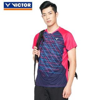 Áo cầu lông nam Victor 1922 (hồng - đen)