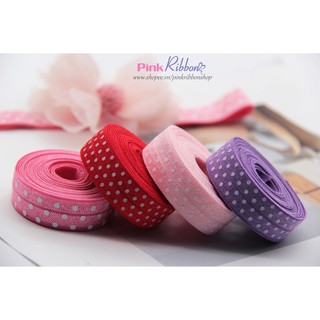 *(Set 2m) Thun nhũ chấm bi làm băng đô và phụ kiện trang trí may mặc, handmade, diy
