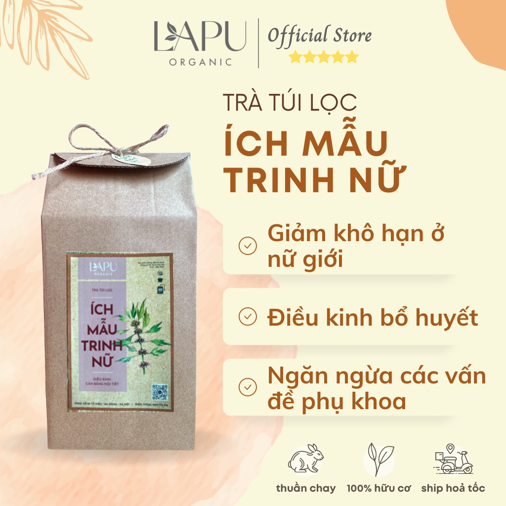 Trà ích mẫu - Trinh nữ hoàng cung điều hoà kinh nguyệt, giảm đau bụng kinh, cân bằng nội tiết tố - 100% thiên nhiên