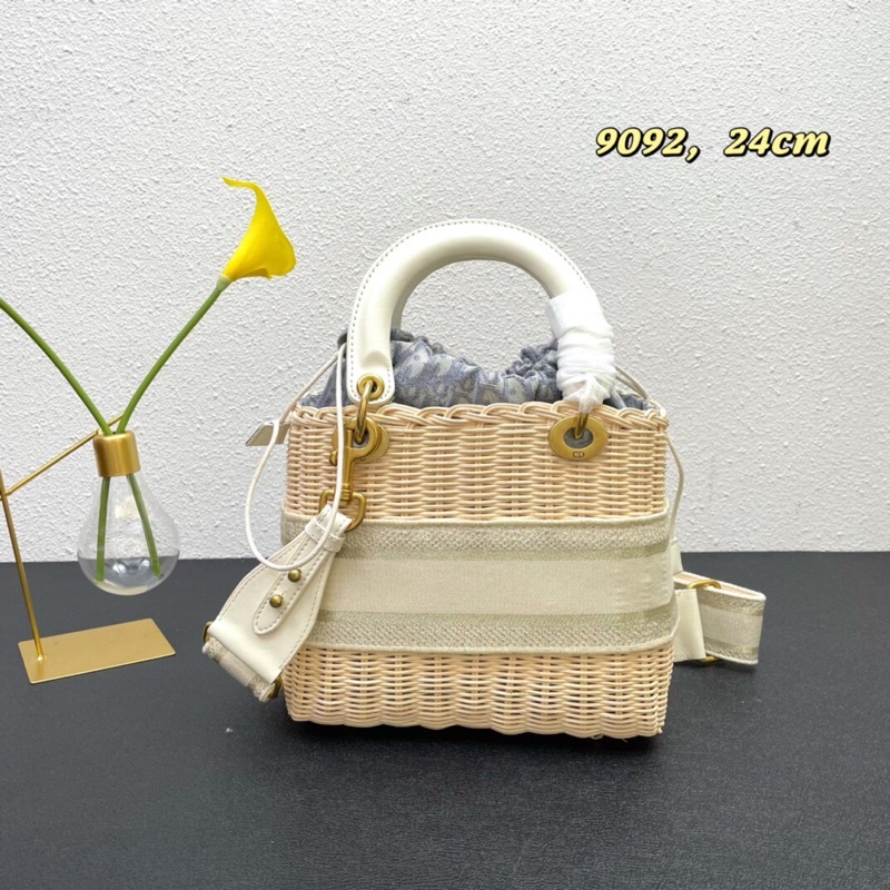 Túi xách nữ cao cấp Dior CD Wicker Basket túi đeo vai mẫu mới