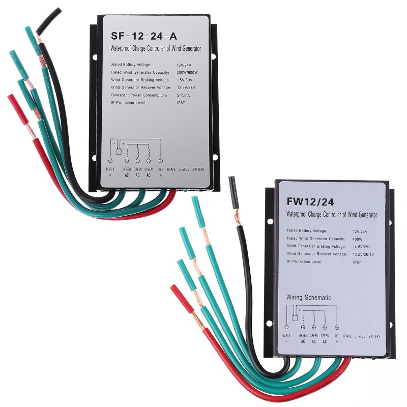 Bộ Điều Khiển Sạc Tua Bin Gió 600W 12V 24V Chống Thấm Nước Chuyên Dụng