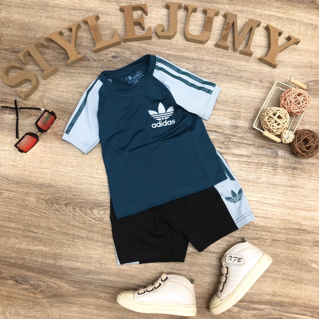 SIZE 1-10  ĐỒ BỘ BÉ TRAI THỂ THAO NGẮN TAY VẢI THUN LẠNH IN CHỮ CHAMPION