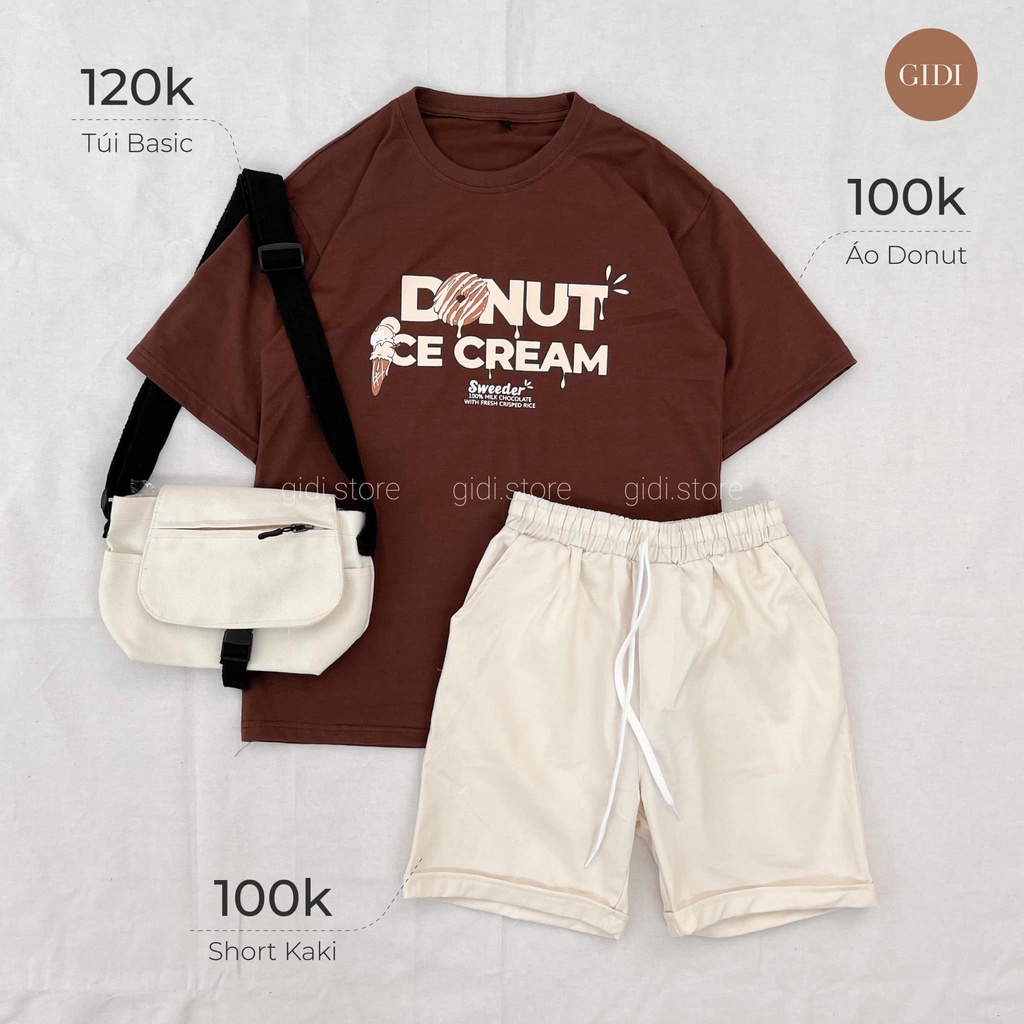 Áo thun Donut tay lỡ Nam Nữ Unisex - áo phông ngắn tay cổ tròn OVERSIZE form rộng, vải không nhăn | BigBuy360 - bigbuy360.vn