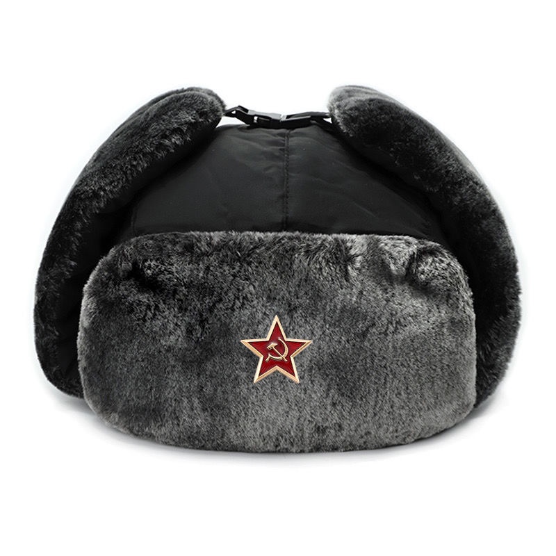 Soviet Mũ Giữ Ấm Bảo Vệ Tai Chống Gió Chống Thấm Nước Dành Cho Nam Và Nữ Khi Lái Xe Ngoài Trời