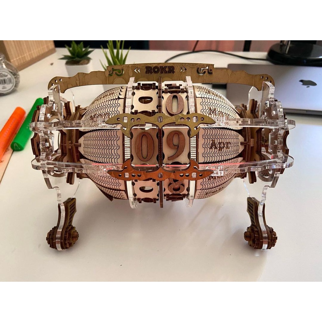 Mô Hình Gỗ 3D Lắp Ráp ROBOTIME ROKR Lịch Máy Thời Gian (Time Engine Calendar) LC801 [chưa ráp]