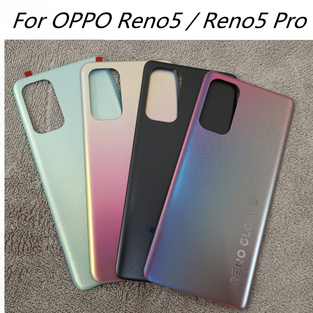 6.43 inch Cho Oppo Reno5 Pro Mặt Sau Pin Nhà Ở Phía Sau Cửa Kính Dành Cho Oppo Reno 5 5G Pin