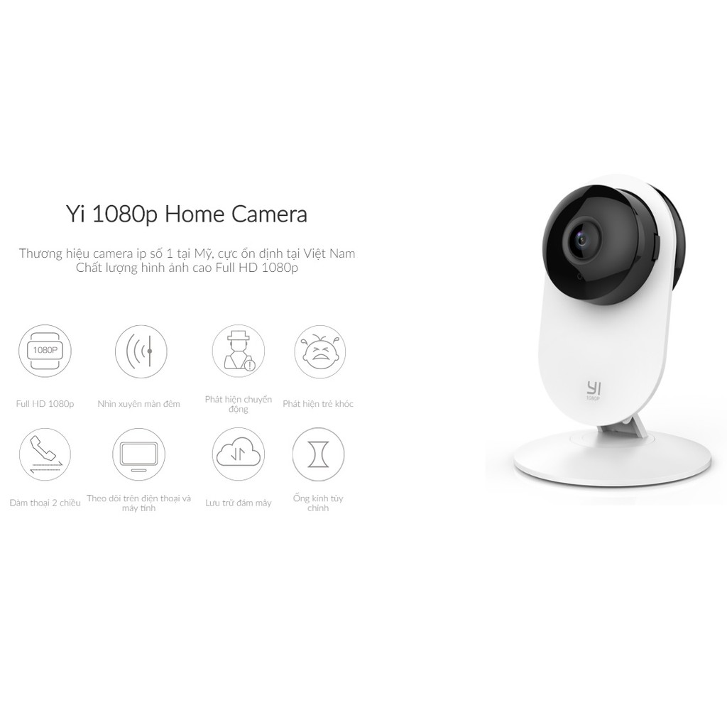 [Nhập ELCAPK -10%]Camera giám sát Yi Home 1080p HD quốc tế