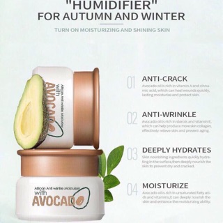 Mặt Nạ Kem Dưỡng Ẩm Chống lão hóa Tinh Dầu Quả Bơ Avocado Laikou - Cam Kết Chính Hãng