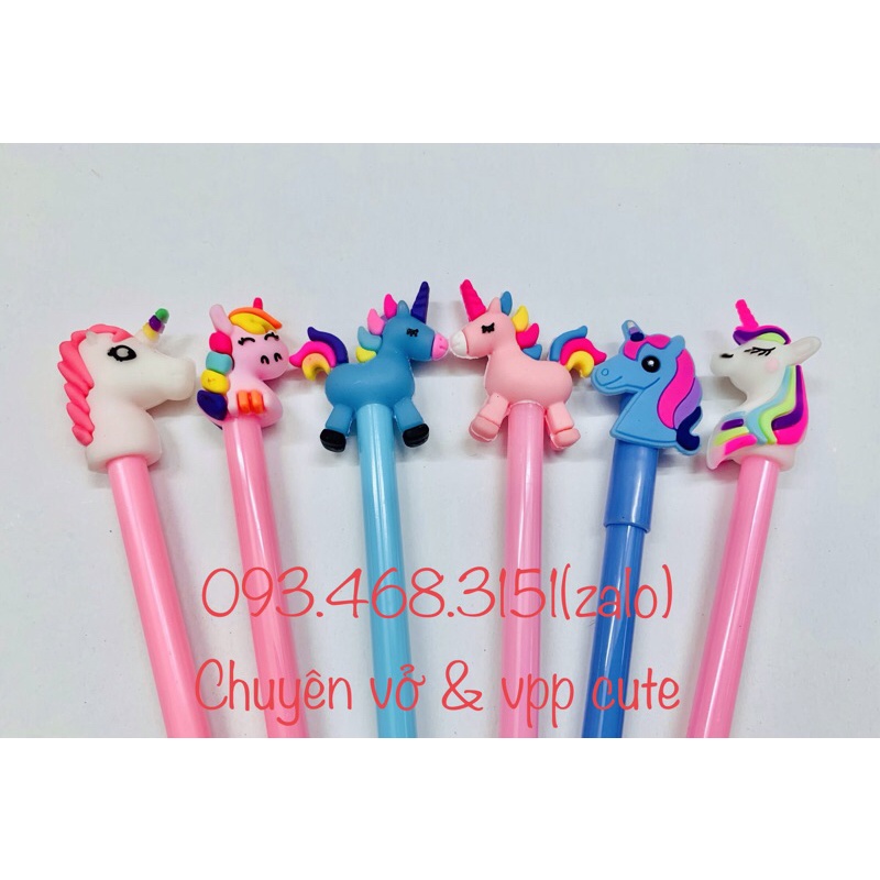 combo 10 bút cute+túi zip đựng