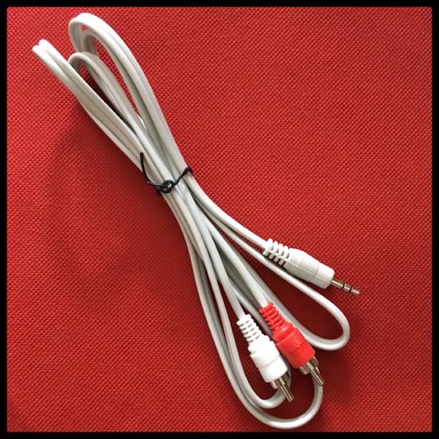 Dây Jack 3.5 ra 2 bông sen ( Xám )