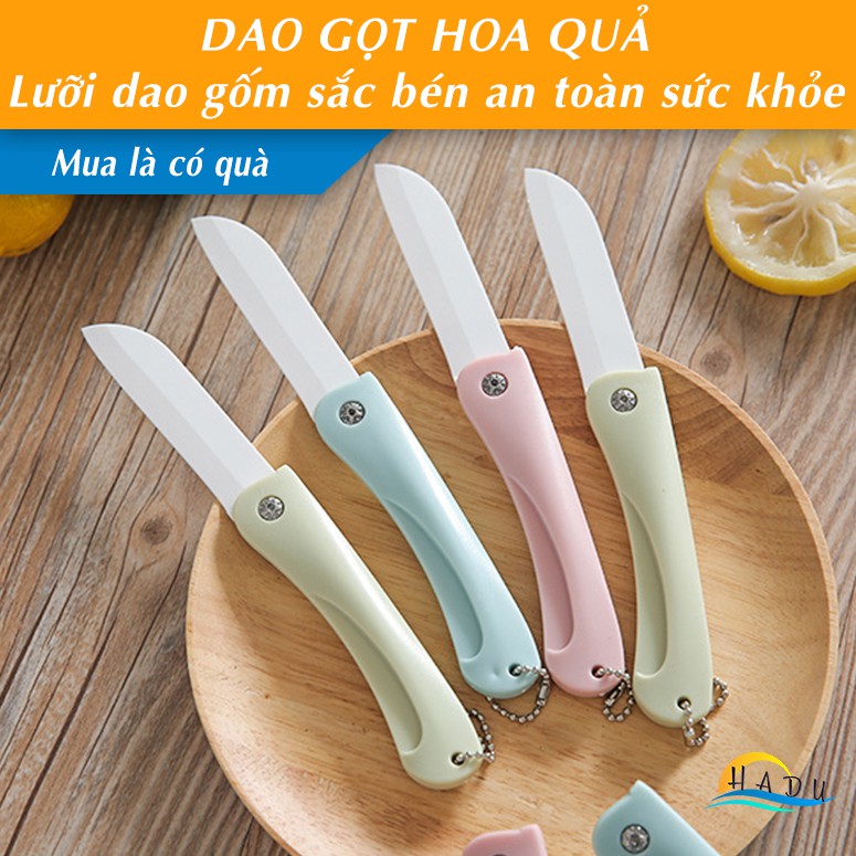 [FLASH SALE 3 NGÀY] Dao gọt hoa quả HADU chất liệu sứ cao cấp sắc bén có thể gấp gọn an toàn vệ sinh