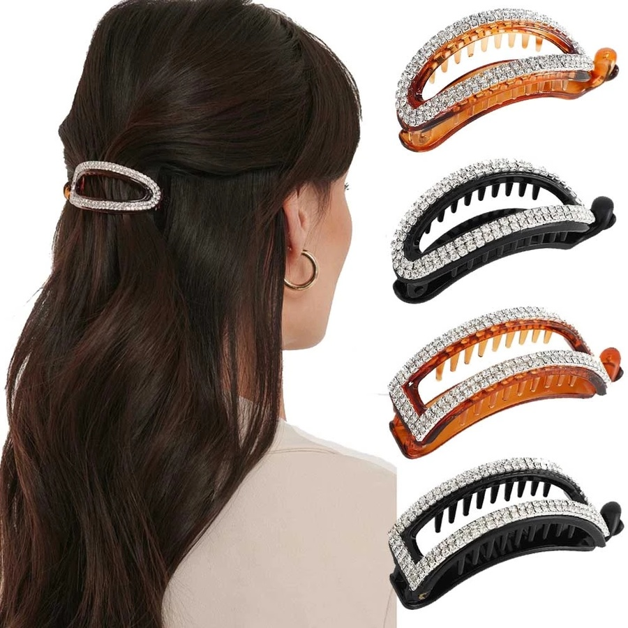 Kẹp tóc đính đá và ngọc trai thời trang cho nữ