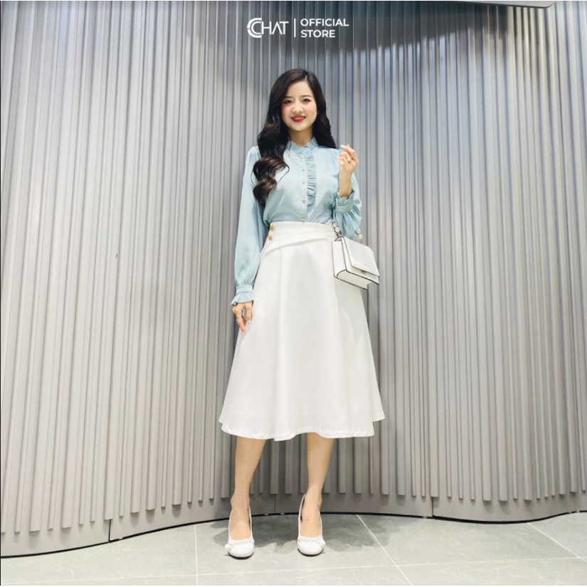 Sơ mi rập ly kẹp cổ CT Cchat Clothes