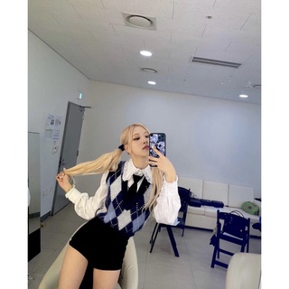 (VIDEO+ẢNH THẬT+ SẴN) Set áo gile ulzzang croptop kẻ caro retro 2021 KÈM 2 ẢNH THẬT CUỐI