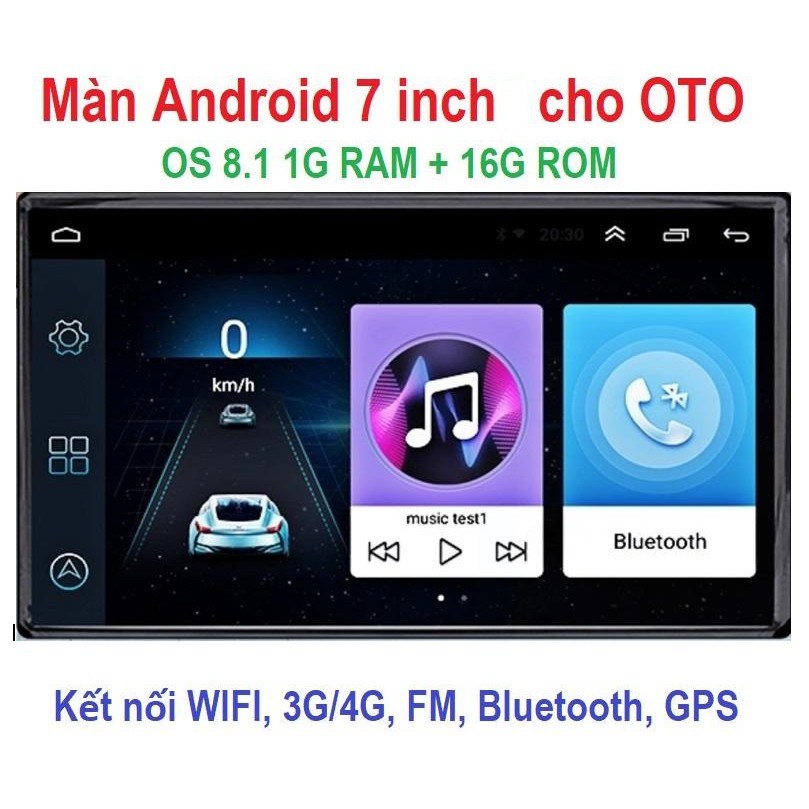 Đầu DVD Android Ô Tô Chạy Sim 4G, Thu Phát Wifi, Màn Hình 7inch Full HD