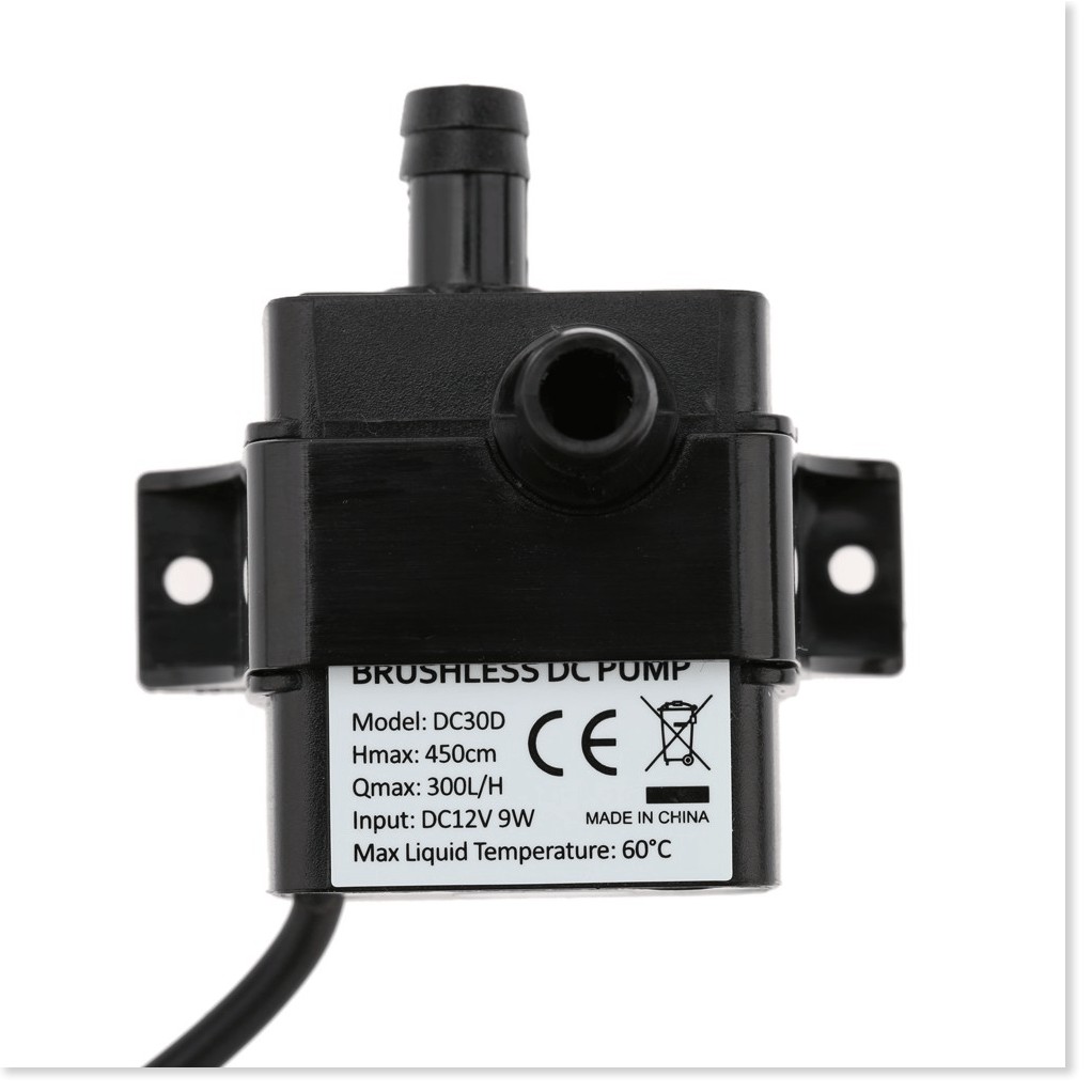 Máy bơm nước bể cá mini DC 12V 9W chống thấm nước tiện lợi