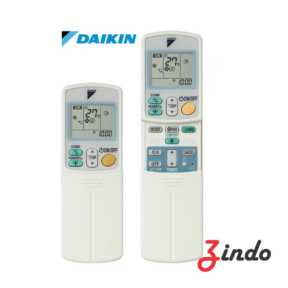 Điều khiển điều hòa Daikin Inverter viền xanh.