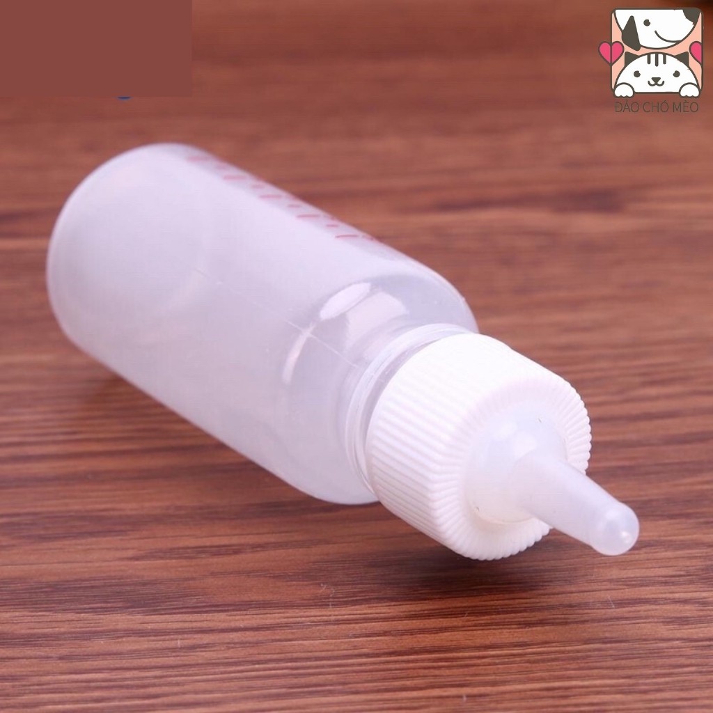 Bình sữa chó mèo nhỏ loại đẹp cho chó mèo chai 60ml vạch đỏ - Đảo Chó Mèo