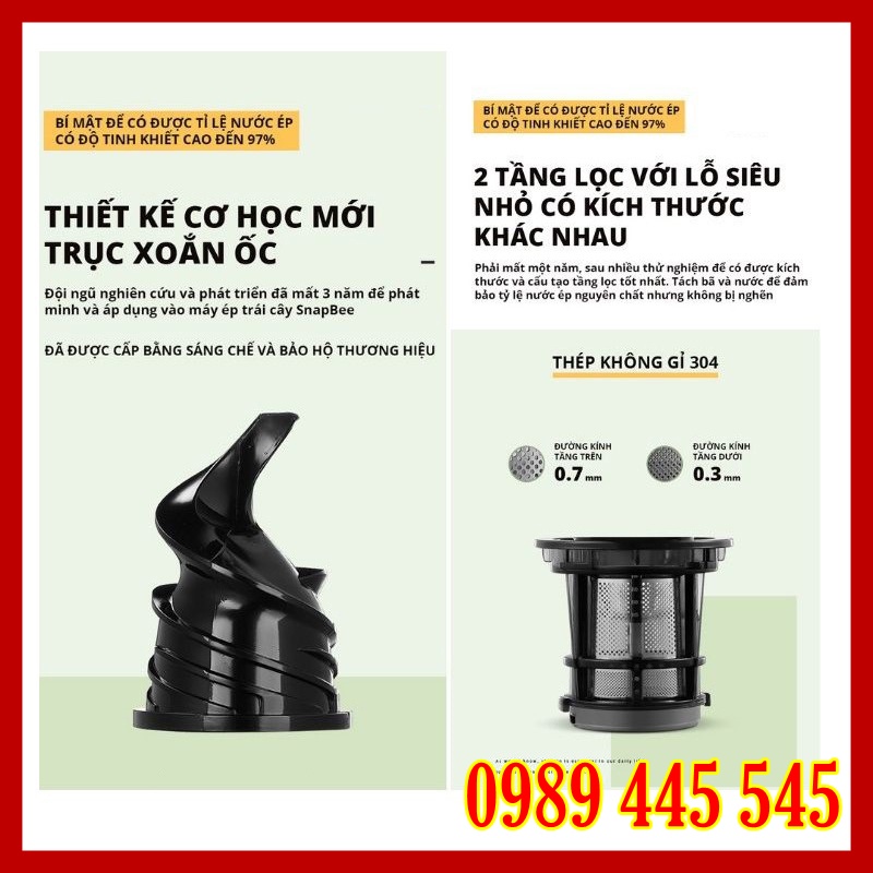 Máy Ép Chậm  - Máy Ép Trái Cây Rau Củ Quả - Nhỏ Gọn Tiện Lợi Phù Hợp Cho Hộ Gia Đình