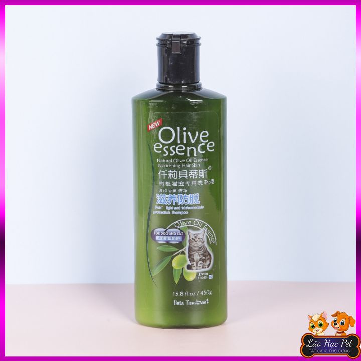 Sữa Tắm cho chó mèo LÔNG MÀU - Olive Essence - Dành cho lông nâu và lông màu - Chai 450ml