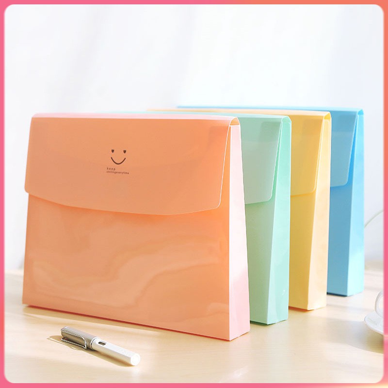 Bìa đựng hồ sơ khổ A4 màu sắc ngọt ngào tiện dụng cho học sinh