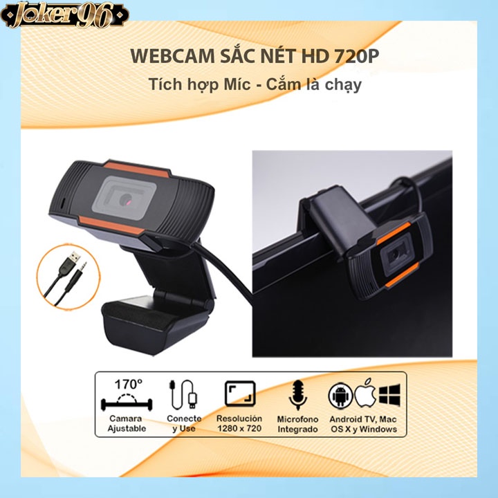 Webcam Máy Tính Full HD 1080P Tích Hợp Mic Thu Âm, Hỗ Trợ Học Zoom Online, livestream, Bảo Hành 1 Đổi 1