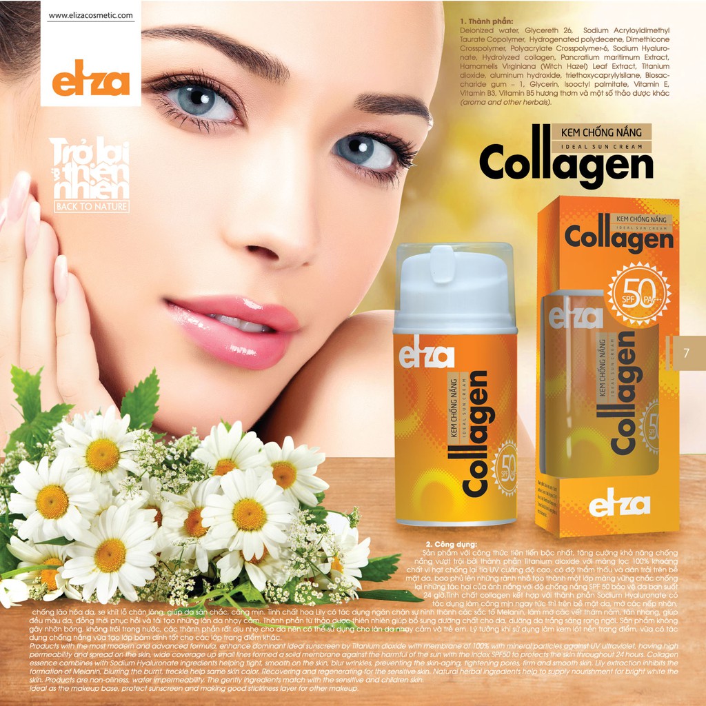 Kem chống nắng Eliza Collagen - SPF 50