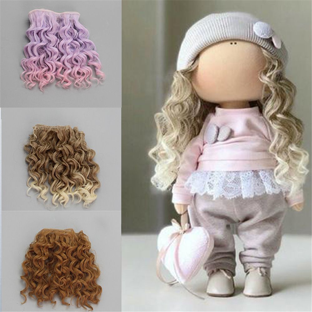 Tóc giả uốn xoăn nhiều màu tùy chọn phù hợp cho búp bê tỷ lệ 1/3 1/4 1/6