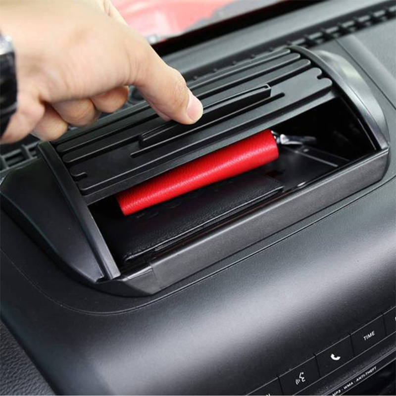 Hộp Đựng Đồ Màu Đen Chống Trượt Gắn Bảng Điều Khiển Trung Tâm Xe Hơi Cho JK 2012-2017