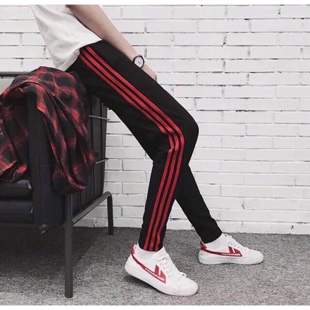 Quần jogger thể thao nam nữ 3 sọc suông