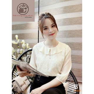 Sơ mi cổ bèo công sở
