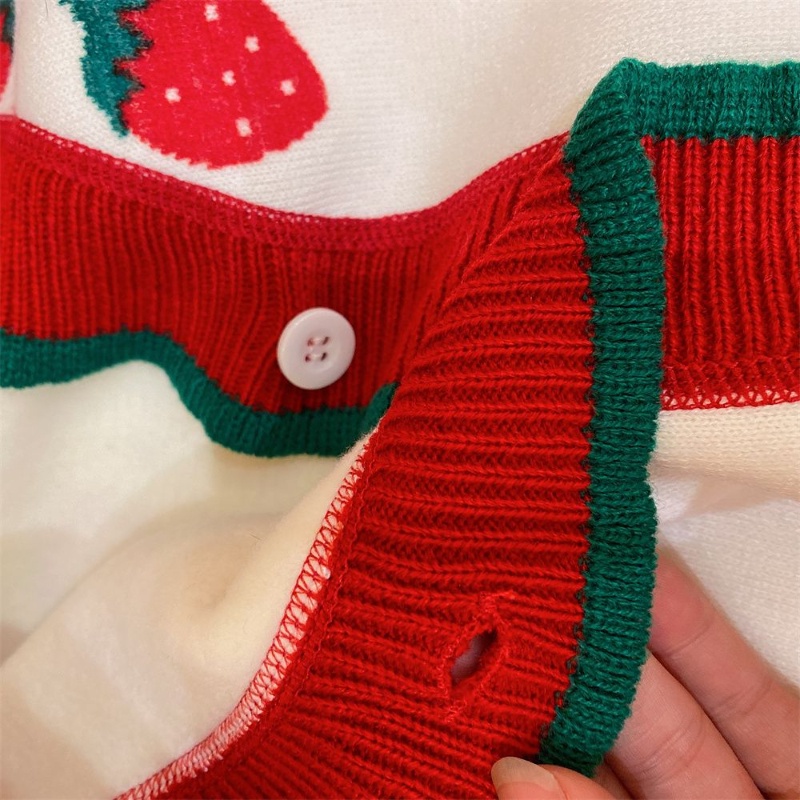 Áo Khoác Cardigan Cổ Chữ V Màu Sắc Tương Phản Thời Trang Thu Đông Cho Nữ