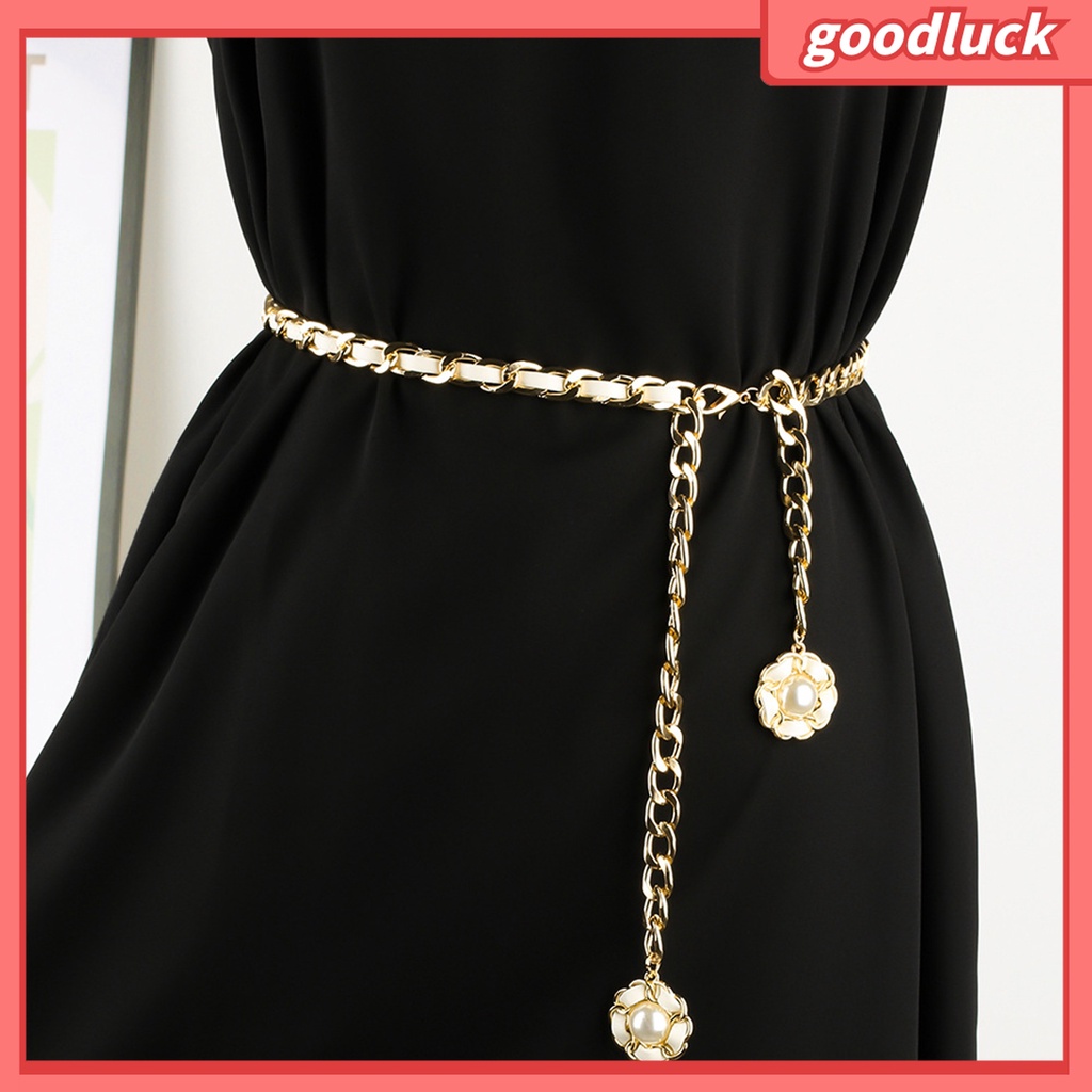 &lt; Golu &gt; Dây Xích Đeo Thắt Lưng Quần Jean Bắt Sáng Với Thiết Kế Đơn Giản Trang Trí Đầm / Trang Sức Bằng Hợp Kim Cho Nữ Mặc Hàng Ngày