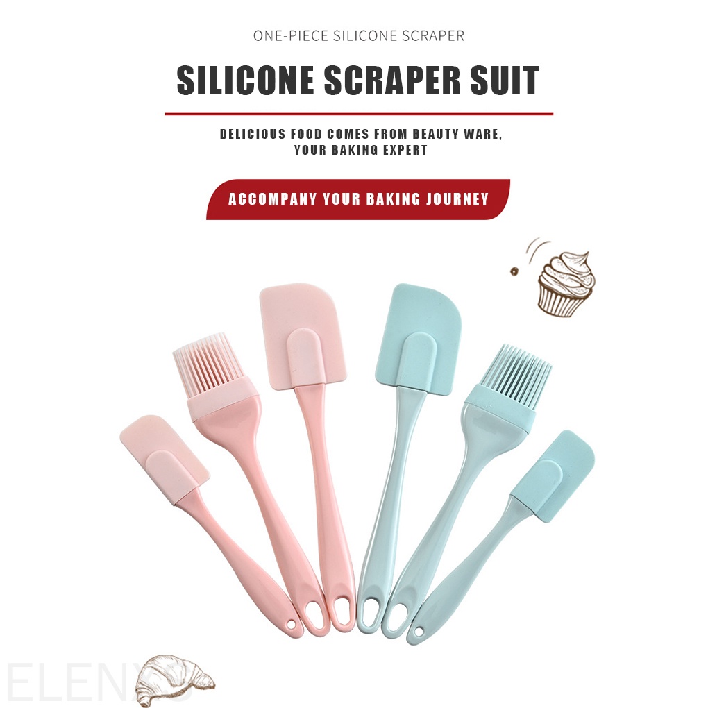 Bộ 3 Thanh Quết Bột Làm Bánh Bằng Silicon Diy Tiện Lợi