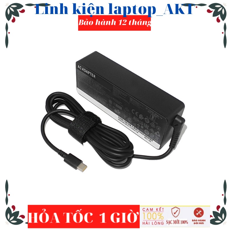 Sạc laptop Lenovo TYPE C 20V- 3.25A- 65W-ZIN ThinkPad T480 T490 E490 T580 E15 L390 yoga