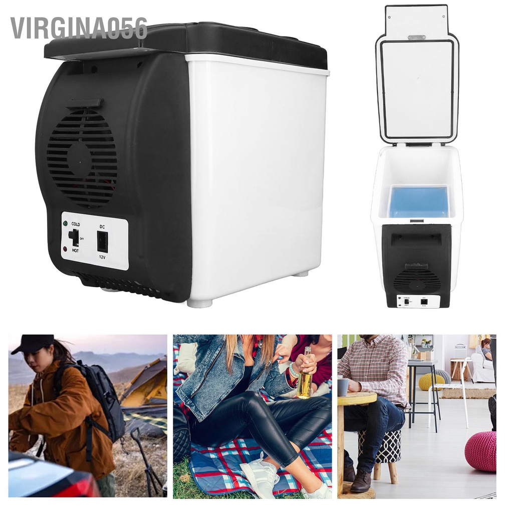 Có thể bán buôn Tủ lạnh ô tô 12V 37W Nóng kép 6L Độ ồn thấp Hộp thuốc di động mỹ phẩm cho thực Virgina056 Hàng giao ngay