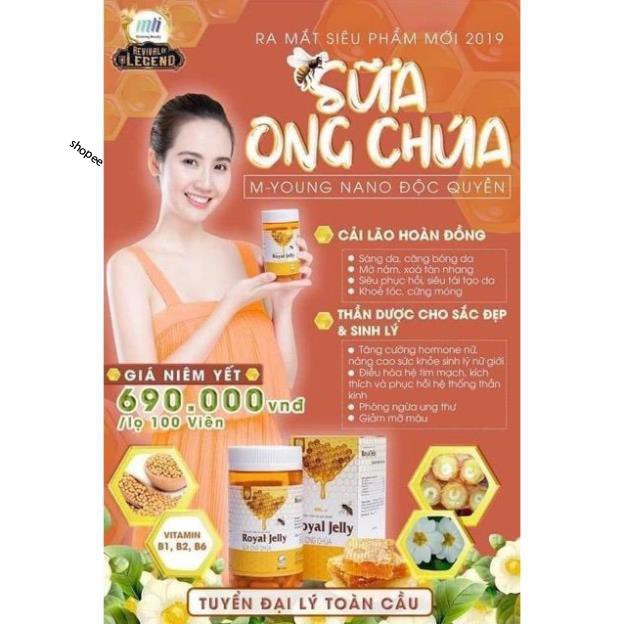 txka Viên sữa ong chúa Schon Royal Jelly 100 viên - tem cào sale rẻ