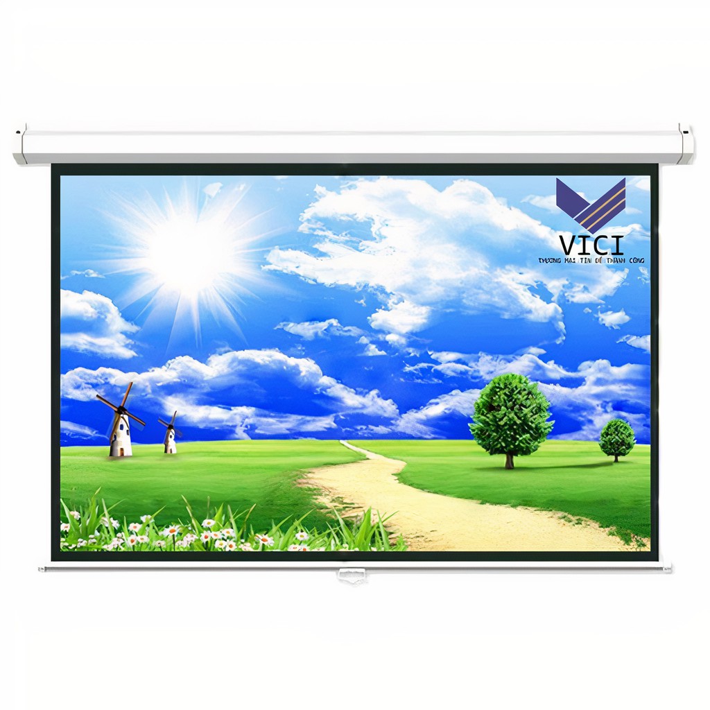 Màn Chiếu Điện Kích Thước Từ 100inch - 136inch (1m78 - 2m44). Hàng chính hãng, phù hợp tất cả máy chiếu hiện nay.