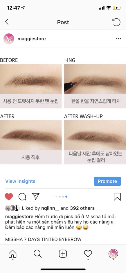 Xăm mày MISSHA 7 DAYS TINTED EYEBROW