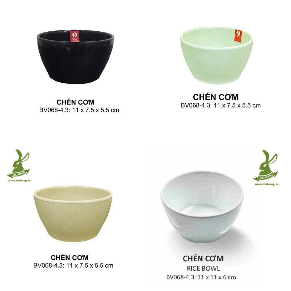 Chén cơm bóng Thái Lan Srithaisuperware nhựa melamine