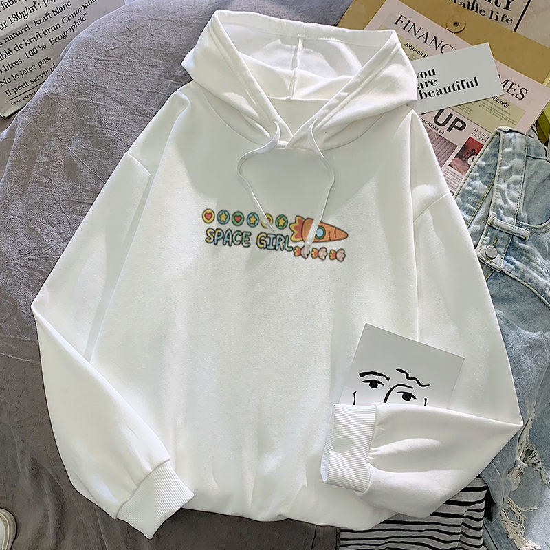 Áo hoodie cotton dáng rộng mỏng phong cách Hong Kong thời trang mùa thu 2021 dành cho học sinh nữ | BigBuy360 - bigbuy360.vn